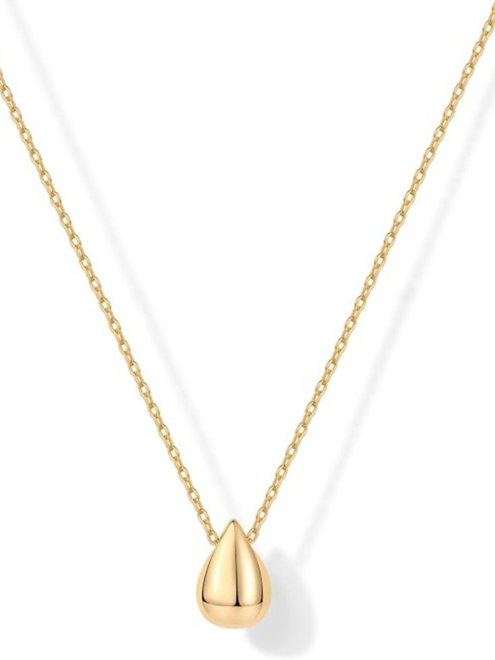 PAVOI14K Gold Plated Dainty Pear Pendant Necklace for Women|Tear Pendant Neckles